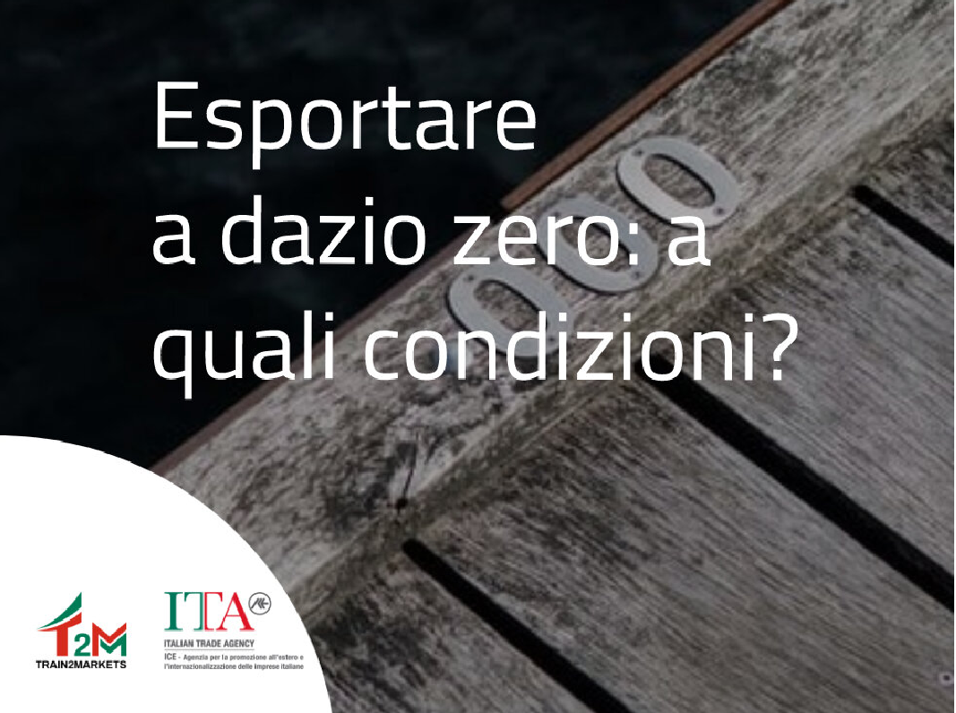 Esportare a dazio 0: quali condizioni rispettare